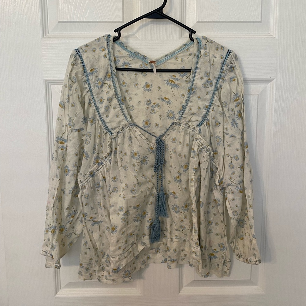 Free People Boho Floral Top